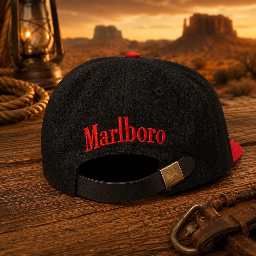 Vintage Marlboro Adventure Team "Lizard Rock" Leather‑Strap Hat - Picture 5 of 7